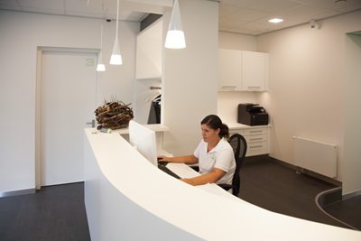 De ontvangstbalie